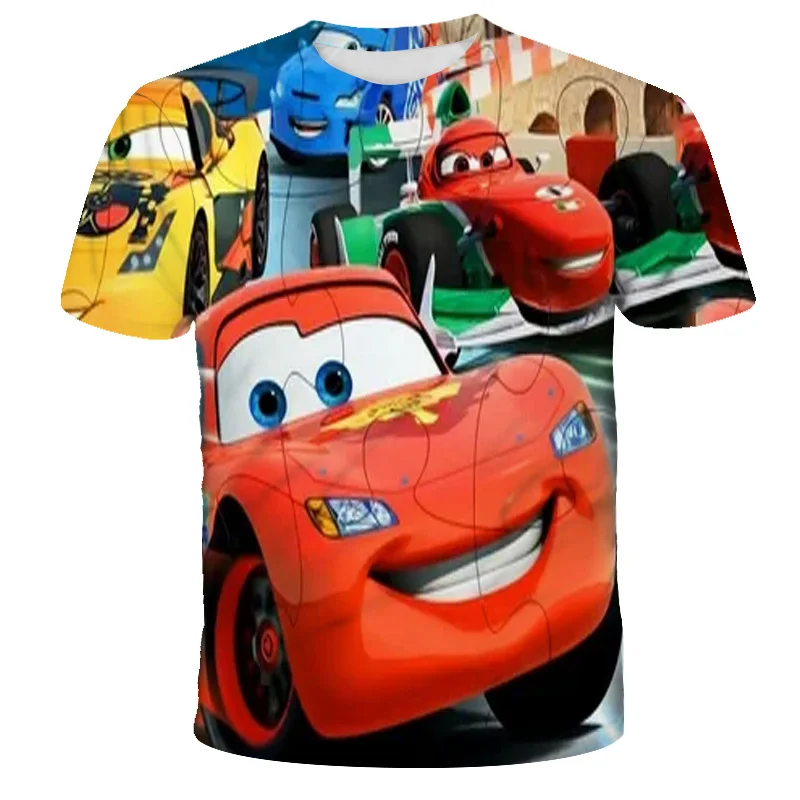 الأطفال الكرتون بلايز الصيف الصبي قصيرة الأكمام 3-14Y الطفل تي شيرت رياضية الأولاد سيارات ثلاثية الأبعاد طباعة تي شيرت فضفاض التي شيرت أنيمي المحملة