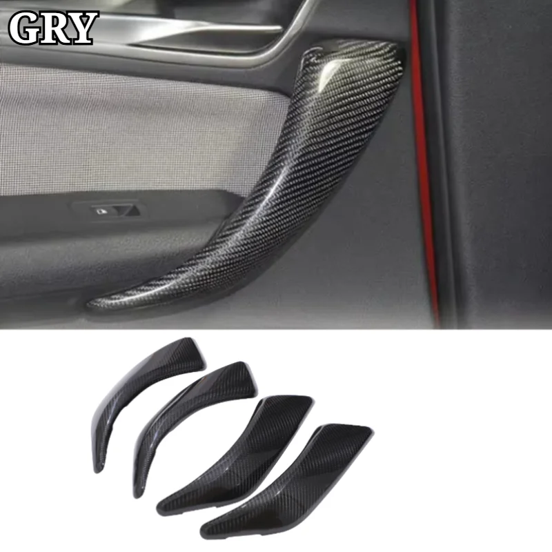 Inner Door Handle Cover Trim For BMW 1 2 Series F20 F21 F22 F23 M2 F87 2012-2018 Real Carbon Fiber Interior Accessories