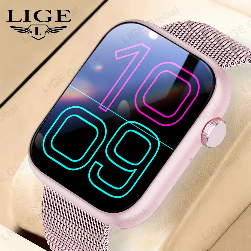 

LIGE 2026 New Smart Watch With Dynamic Island Bluetooth Call Blood Oxygen Sleep Monitor Smart Watch For Women Men Holiday Gift