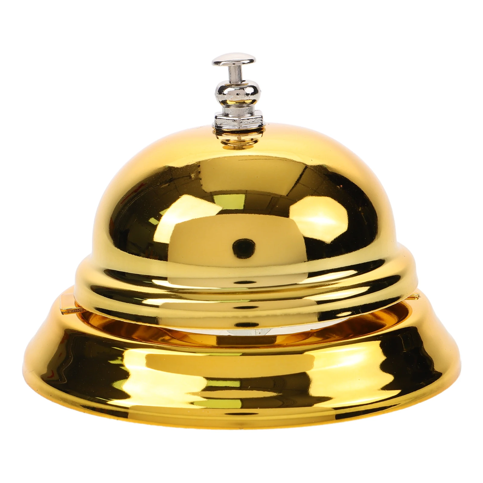 

Practical Desktop Bell Metal Clear Loud Ring Reception Kitchen Bar Bells Restaurant Gold