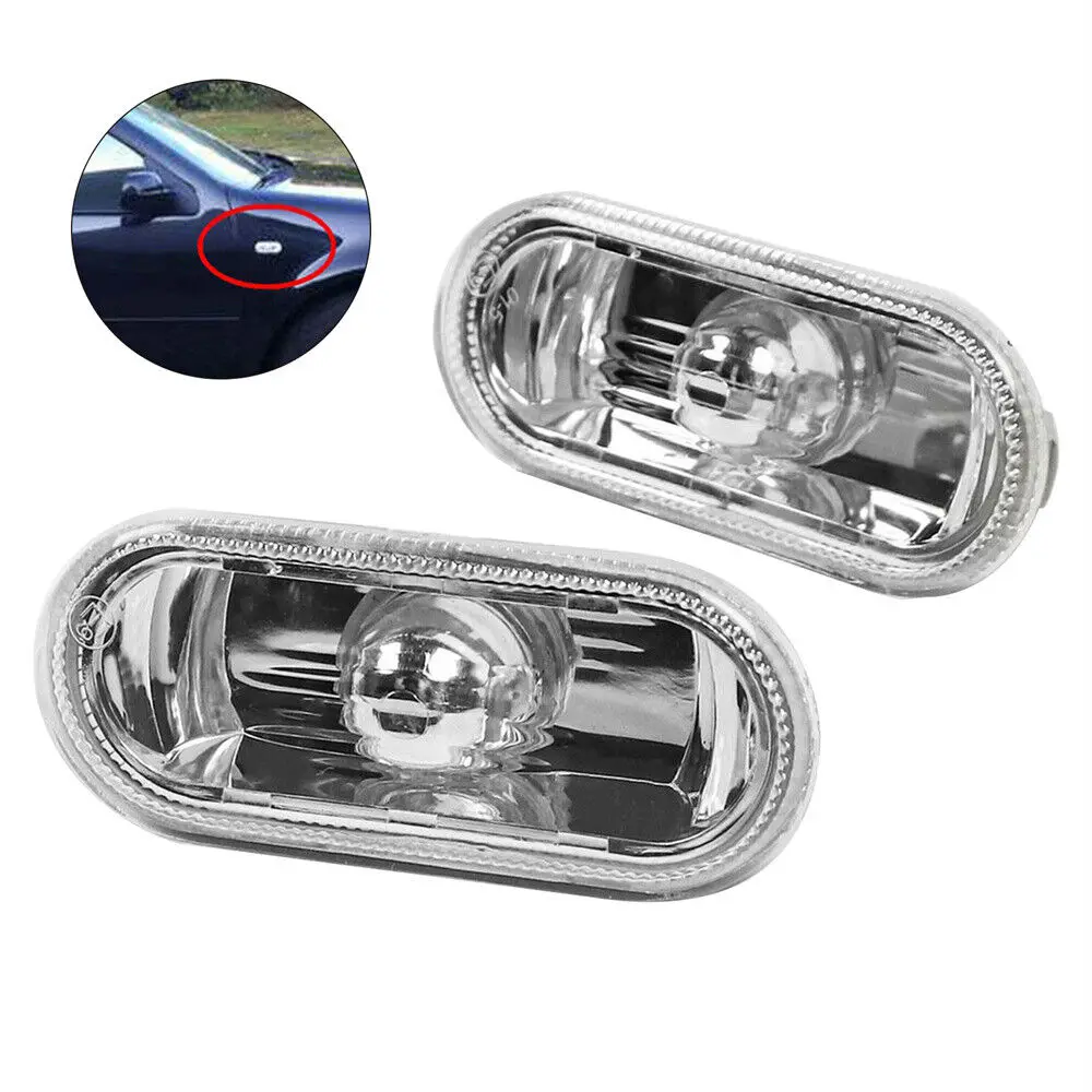 

2Pcs Auto Turn Signal Lamp Warning Lights For VW Golf MK4 97-03 Crystal Clear Side Indicators Repeaters Set 1J0949117 Auto Parts