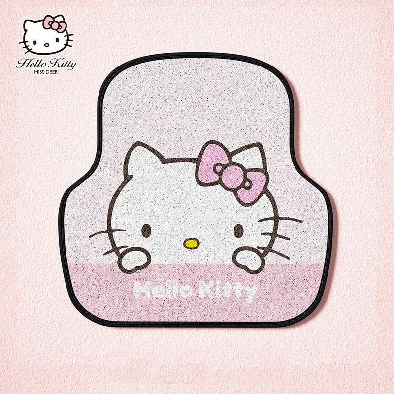 Sanrio Car Carpet Floor Mat Car Protective Mat Dustproof Easy To Clean Removable Cartoon Hello Kitty Car Accessories Gift