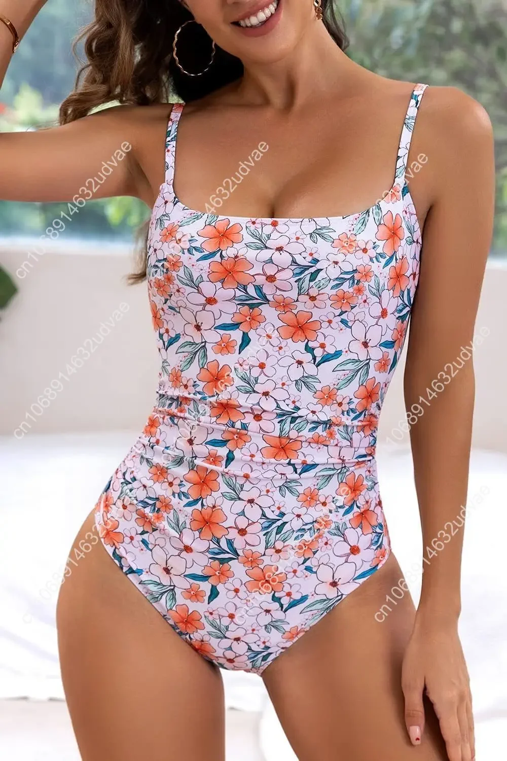 Eomenie Women's One Piece Swimsuits Tummy Control Ruched Bathing Suit 1 Piece Swimwear view 6