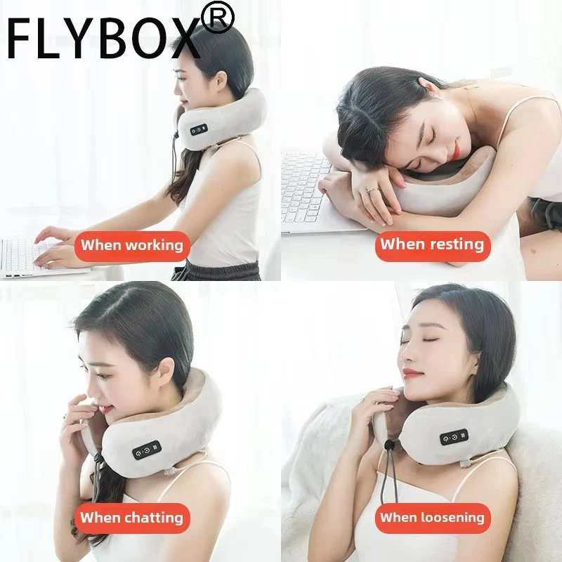 

New U-shaped Massage Pillow Cervical Spine Physiotherapy Instrument Multifunctional Kneading Heating Vibration Massager