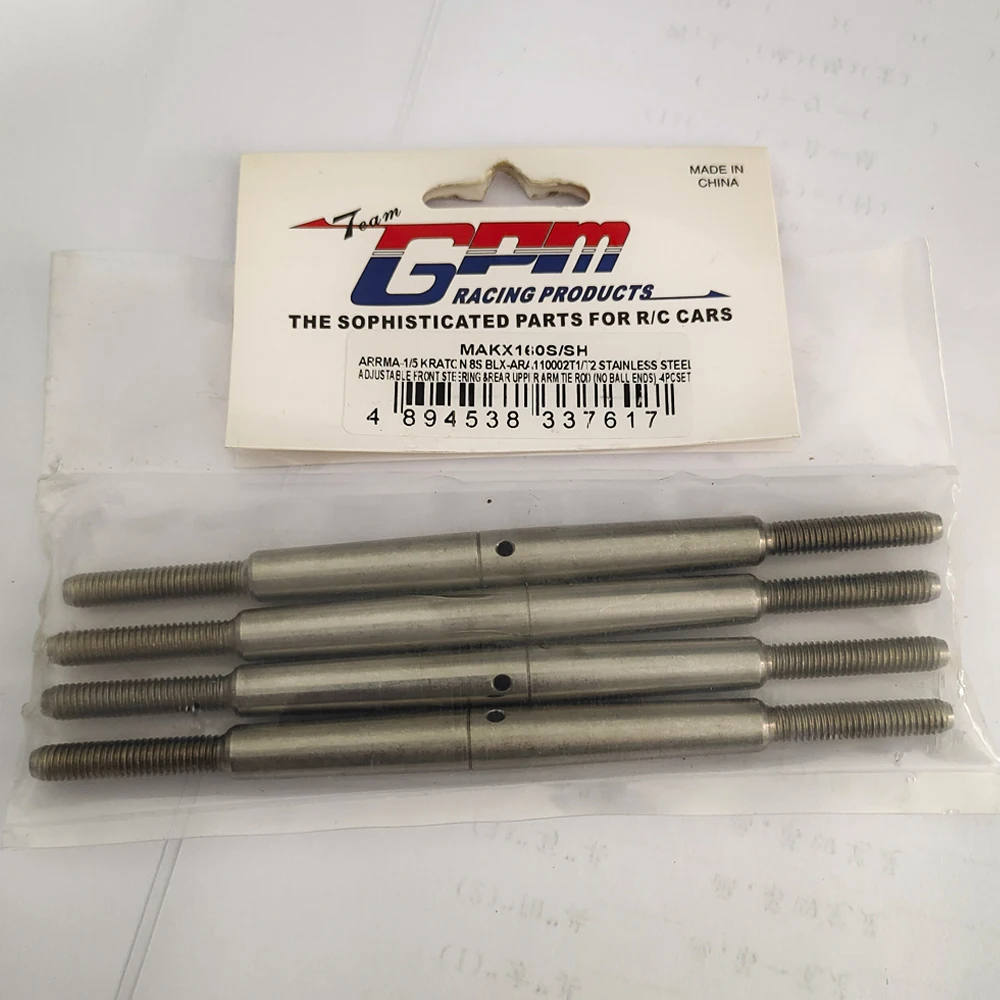 

GPM Metal Alloy Front Rear Steering Tie Rod Turnbuckle ARA340156 for ARRMA 1/5 KRATON OUTCAST 8S ARA110002 ARA5810 Monster Truck