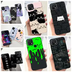 For Oppo A15 A15s Case Soft Silicone Phone Cases For OppoA15s A 15 s OppoA15 Cute Marble Moon Animals Back Cover Coque Capa Etui