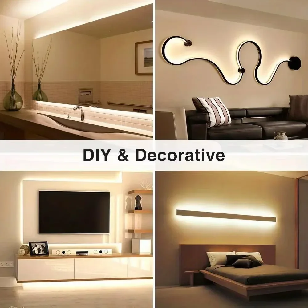 5V USB Neon LED Strip Light Flexible Silicone Rope with Touch Hand Sensor Push Switch DIY TV Backlight Bedroom Home Decor Lamp