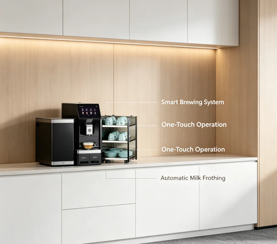 

Professional Automatic Espresso Coffee Machine High Quality Commercial Coffee Maker For Hotel Office Restaurant Home Bar Use