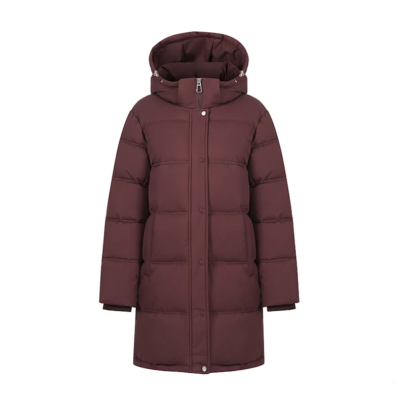 Parkas Women Mid Length Coats Hooded Zipper Jackets Thick Warm Y2k Streetwear Elegant Casual Jacket Work Coat Autumn Winter 2025
