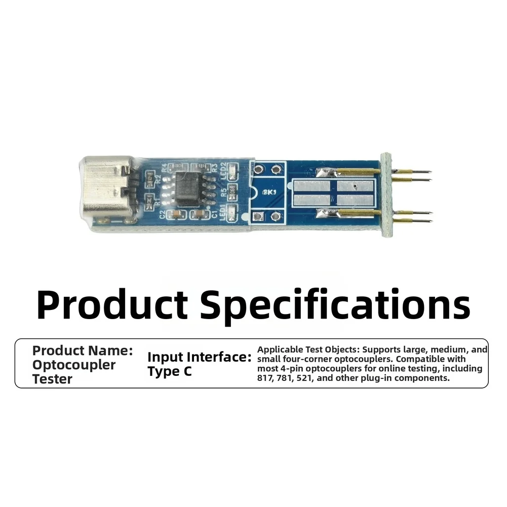 Optocoupler Tester Online Testing Tool For 4 Pin Optocouplers With LED Display And Type C Interface Electronic Repair Board