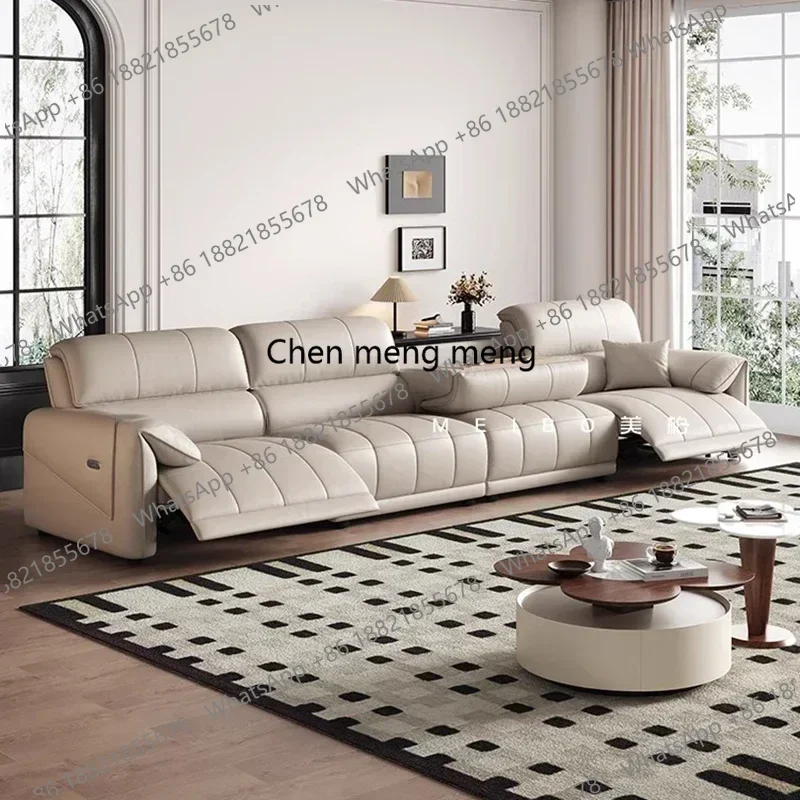 European Style Luxury Electric Reclining Sofas Italian Minimalism Dermis Lazy Futon Sofa Bed Puff Home Furniture Sofa Cama