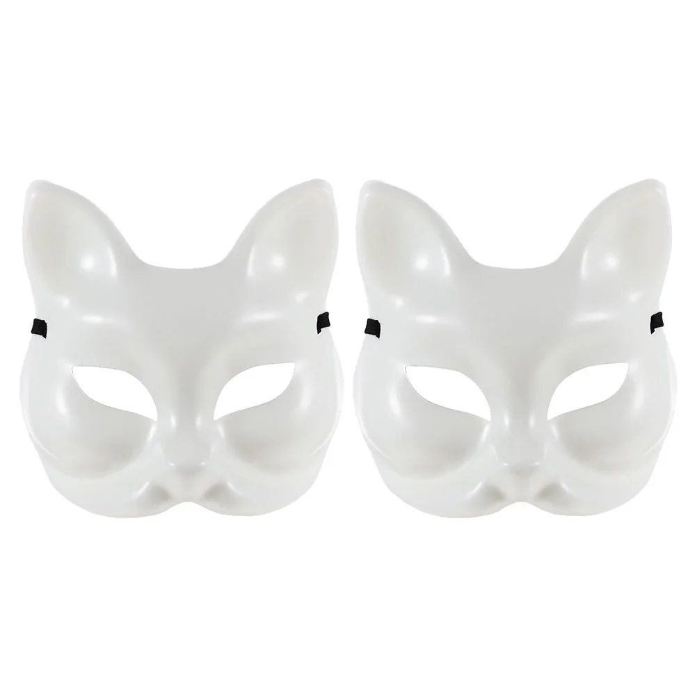 DIY Fox Mask Halloween Costumes Festival Paintable Animal Women Masquerade Women's