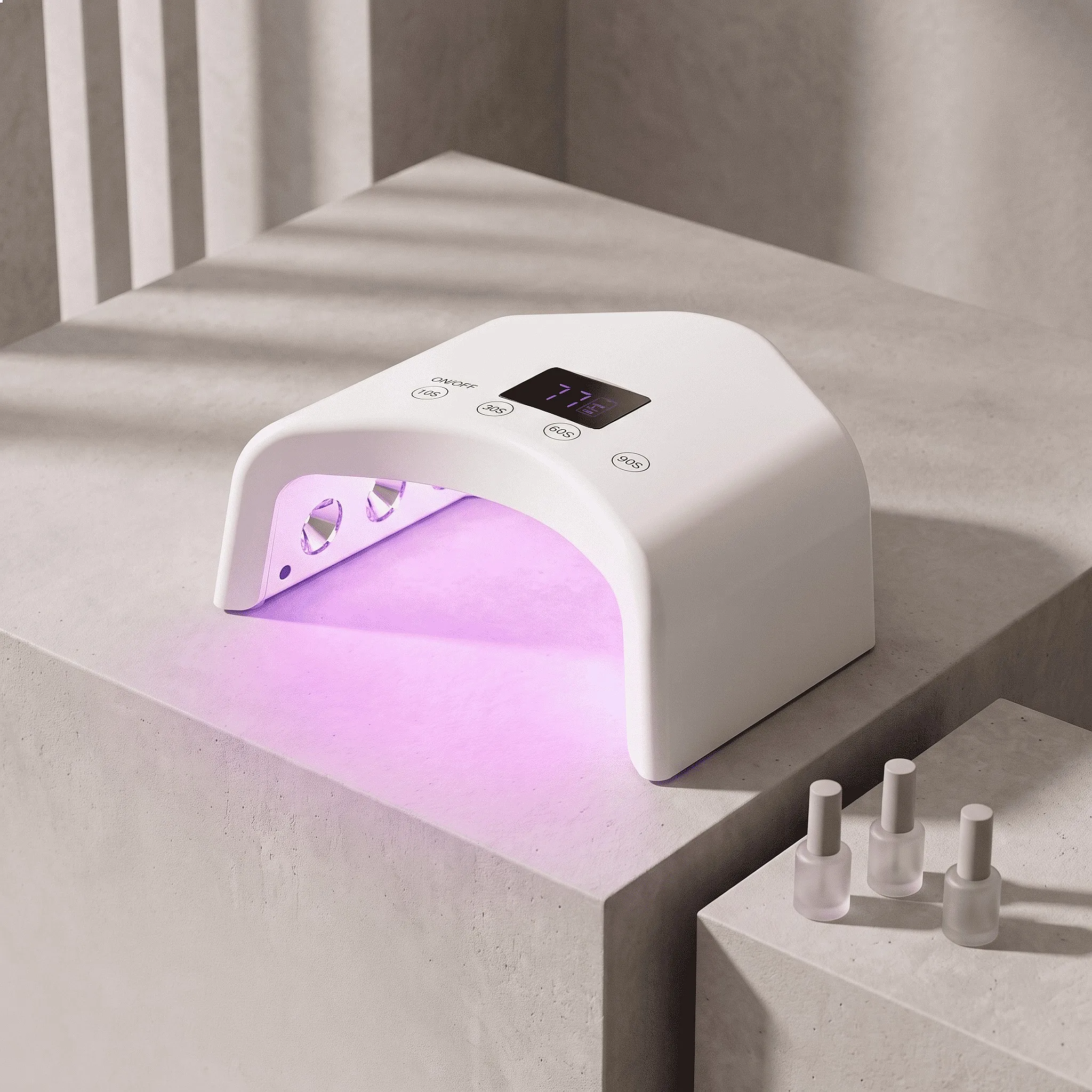 Professional 48W Cordless UV LED Nail Lamp Rechargeable Gel Dryer Light with Smart Timer for Salon Wholesale