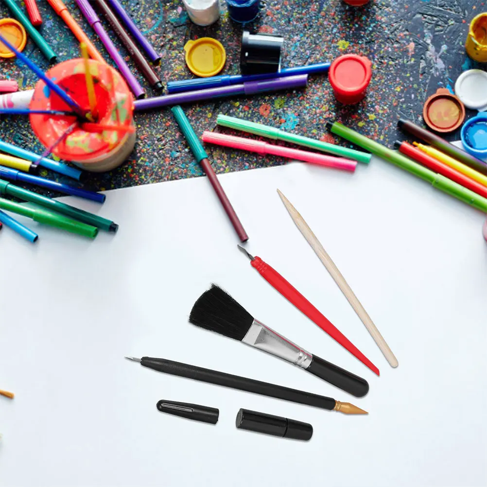 10 PCS Scratch Painting Tools Board Scratching Pens Picture Metal Drawing Scraping