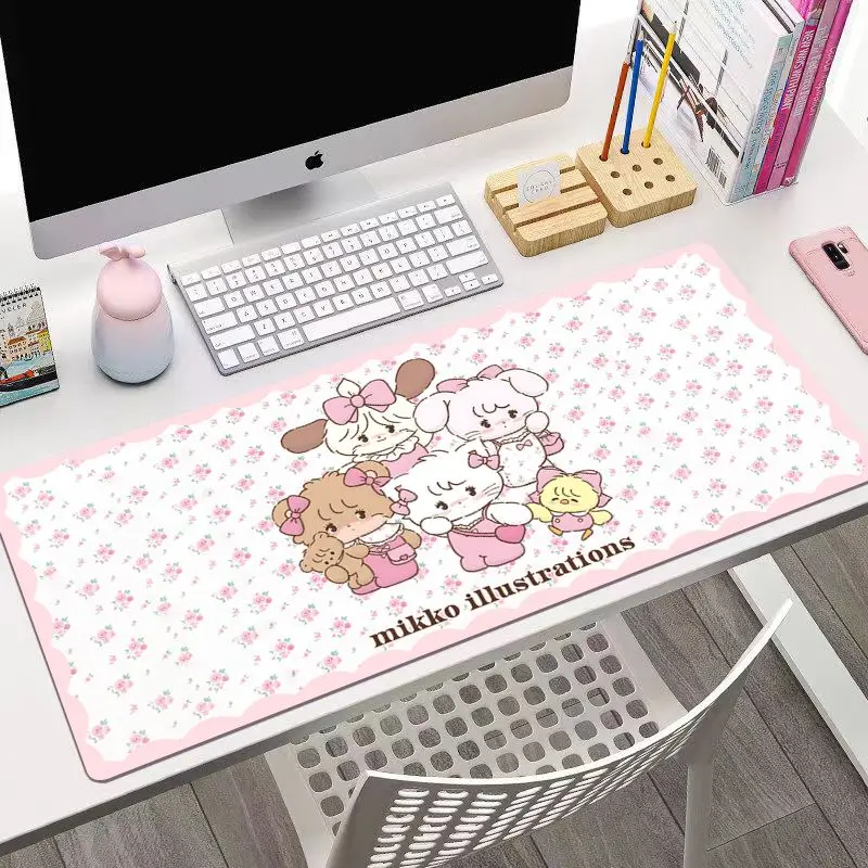 Kawaii Mikko Mousse Souffle Cammy Latte Large Mouse Pad Computer Keyboard Pad Desktop Decoration Anti Slip Girl Christmas Gift