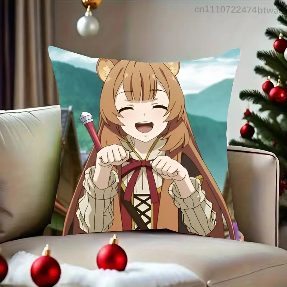 S-Shield Hero TRotSH Raphtalia Pillow Case For Living Room Bedroom Hotel Pattern Printed Cushion Cover Decorations and Protector