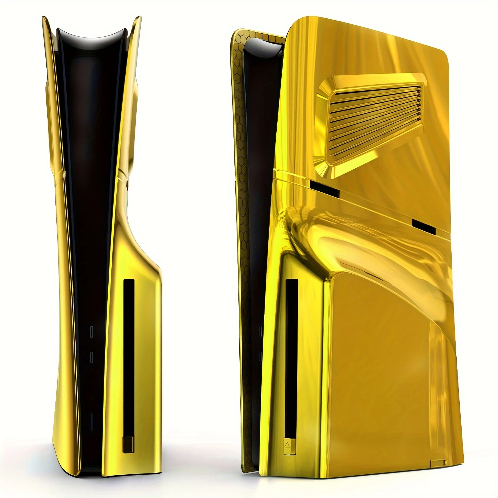Vervangende Voorplaat Voor Playstation 5 Slanke Dsic Versie Beschermende Hard Case Voor Nieuwe Ps5 Frontplaat Shell Zwart - afbeelding 1