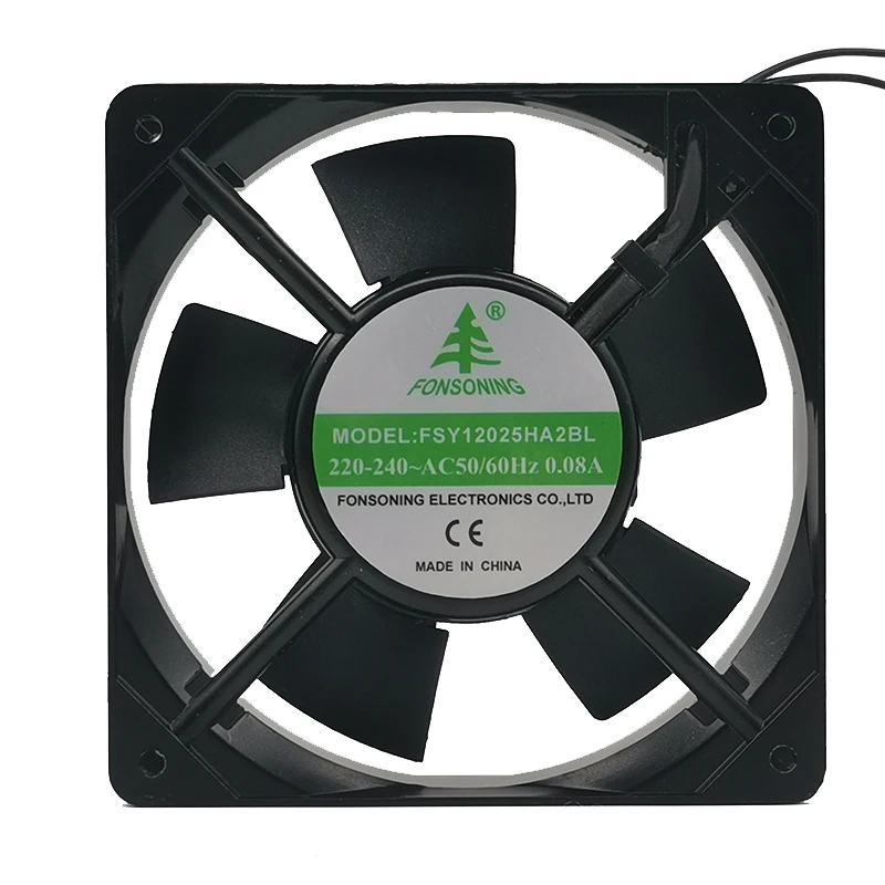 

NEW FOR FSY12025HA2BL AC 220-240V 50/60Hz 0.08A 12CM cooler 120*120*25mm cooling fan