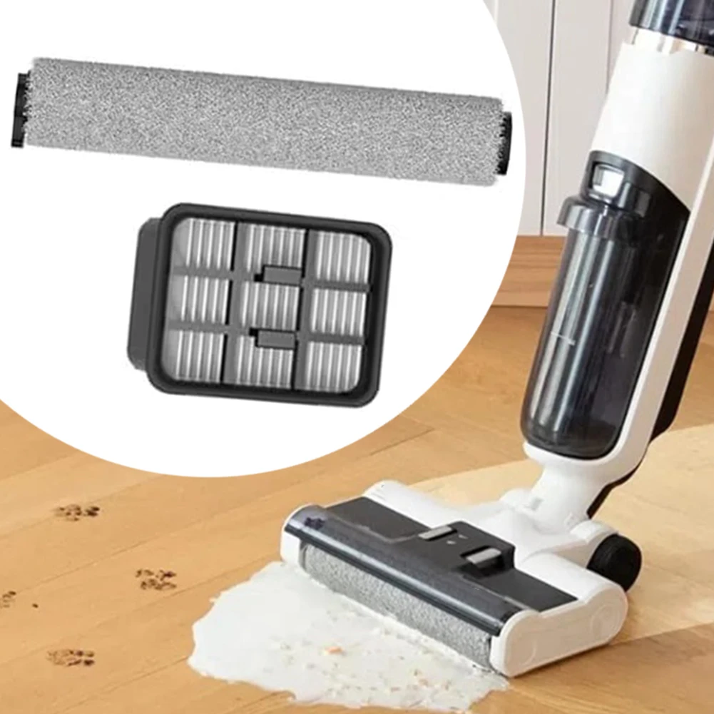 استبدال مجموعة مرشح الفرشاة الرئيسية التقاط الحطام الفعال ل Vozascly W12 ممسحة الأرضية اللاسلكية أجزاء المكنسة الكهربائية الملحقات