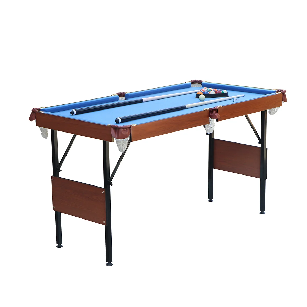 Wholesale Price 55inch Billiard Pool Table 4.5FT Size Indoor MDF Folding Leg Snooker Billiard Table With Pick Up Pocket On Sale