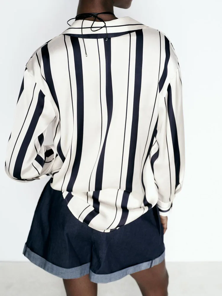 Ele Zijde Satijn Voel Enkele Knop Lange Sve Klassieke Kraag irt Nieuwe Herfst Dames Faion Ne Commute Sle Loo...