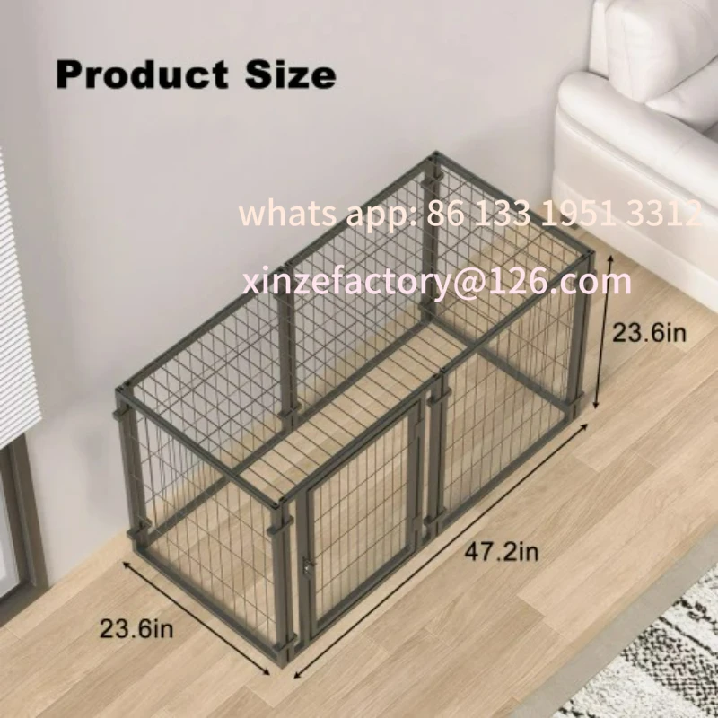

Customizable 47.2" Dog Crate for Small Medium Large Dogs, Puppy Dog Playpen for Yard Indoor Outdoor Use