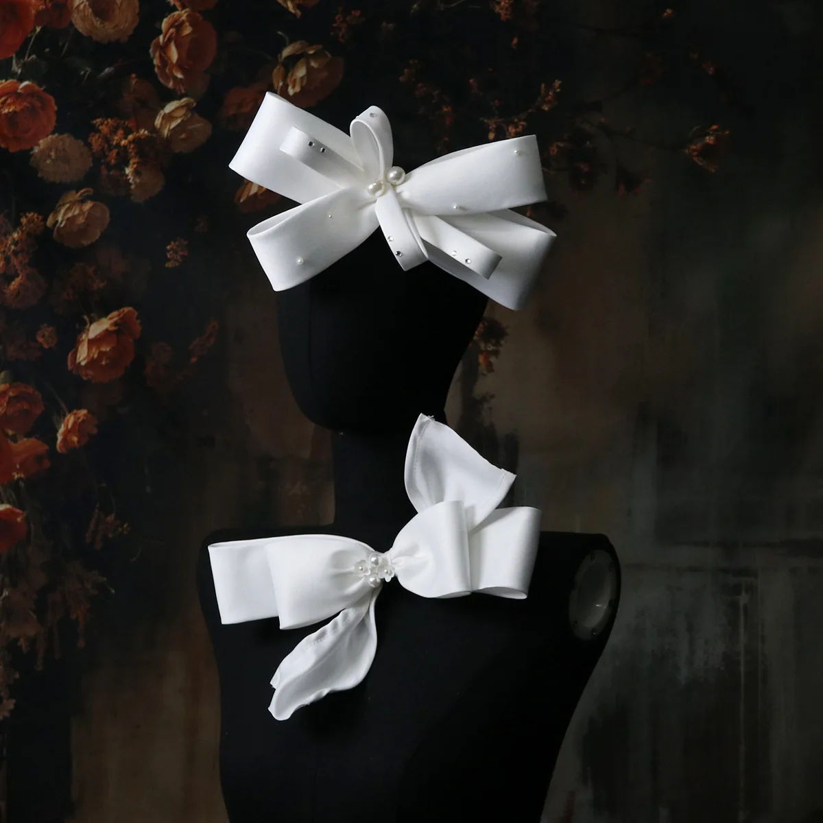 White Satin Bow Hair Clip, Suitable For Girl/Bride Hairstyle Accessories, Suitable For Wedding Banquets, Parties And Gifts