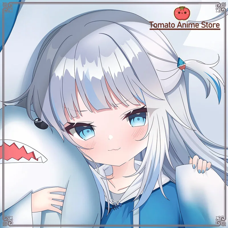 Vtuber Gawr Gura Dakimakura Hing Full Body Pillow Cover Pillowcase Cushion Case Otaku Home Bedding