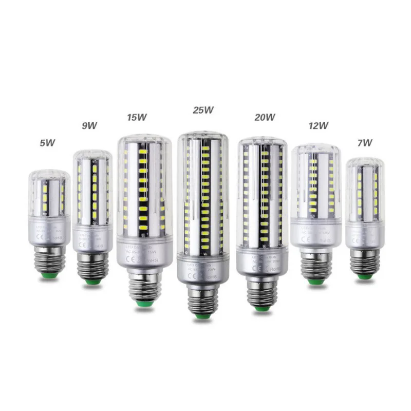 Smart IC LED Bulb 25W E27 E14 Corn Light Bulb AC85-265V LED Lamp 5736 Chandelier Lighting Replace 25w  Halogen Lamp