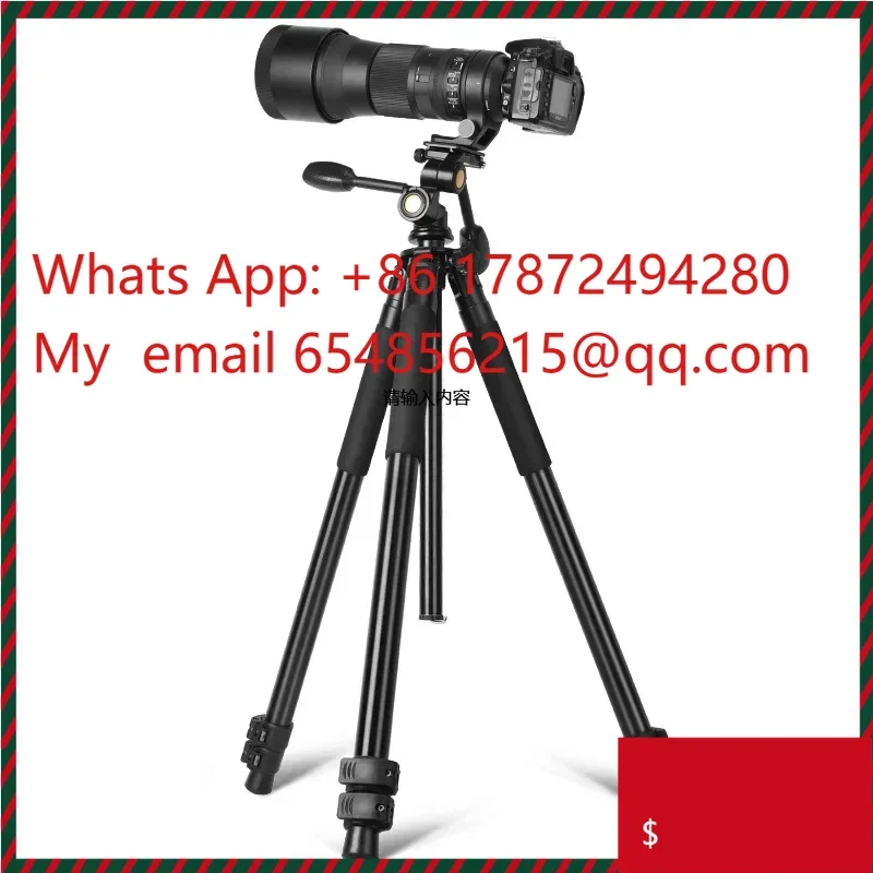 220cm Aluminum Tripod 20kg Load Heavy Duty Telescope Stand Panoramic Handle Ball HeadHolder Digital Video Tripod