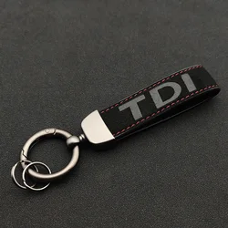 2023 Man Women Suede Leather TDI Car Keychain For MK3 MK4 MK5 MK6 4 5 6 7 TDI Keychain Keyring Accessories