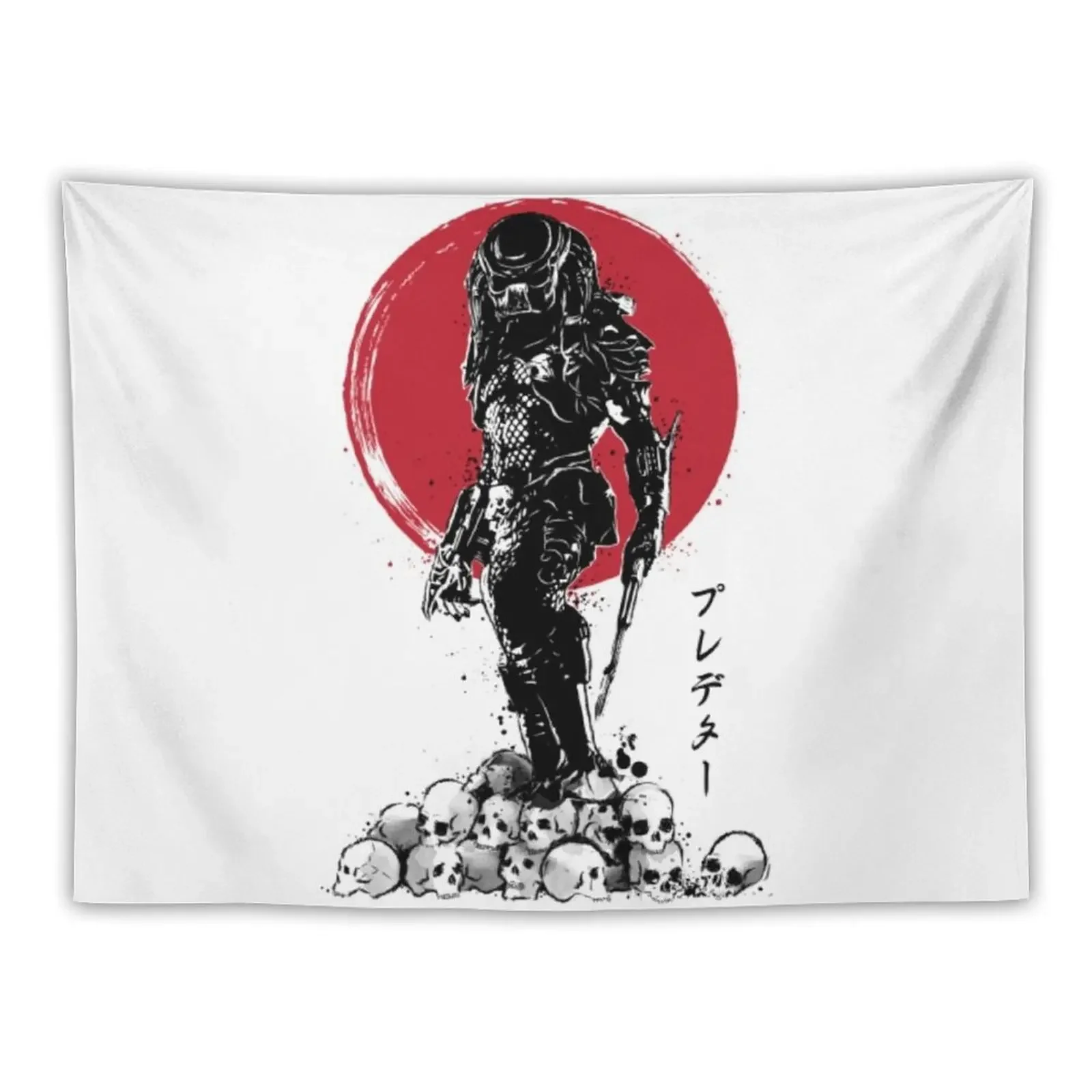 

Predator Yautja Hunter sumi-e Tapestry Home Decorations Aesthetic Wall Art Room Decorations Living Room Decoration Tapestry