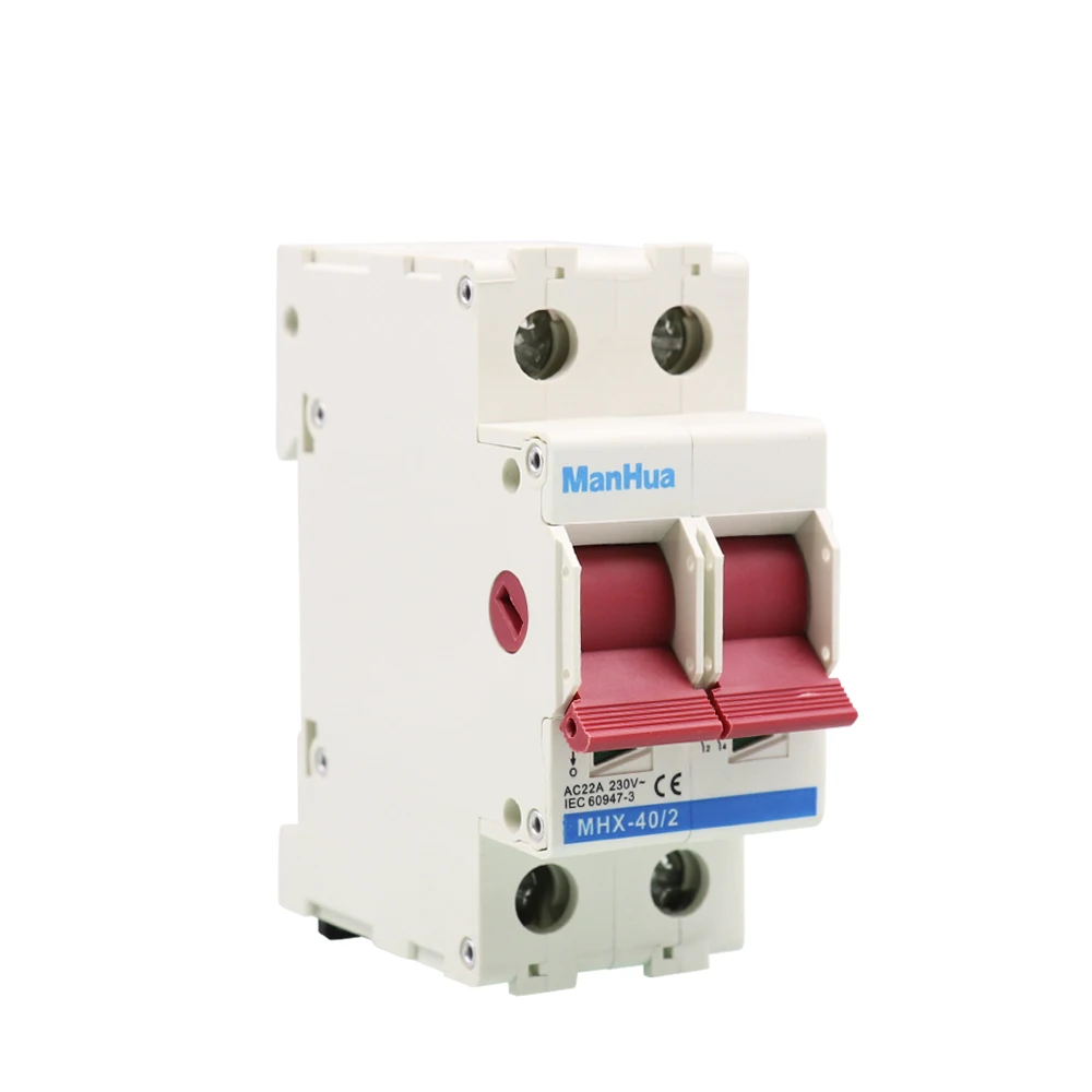 MHX-40 1P 2P 3P Single Double Triple Poles Load disconnection 40A 63A Manually Convert The power MCB DIN Rail Isolating Switch