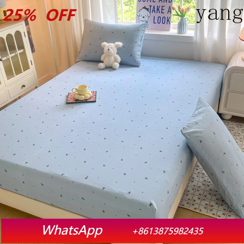 

Simple bow bed sheet set, mattress, non-slip bed cover with elastic double bed