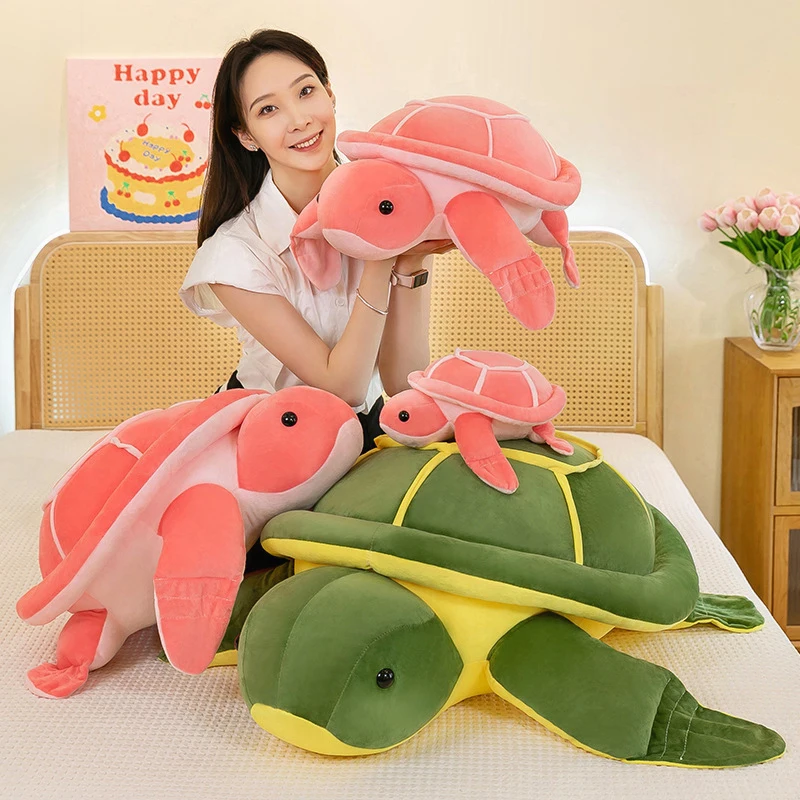 

Kawaii Plush Turtle Pillow Soft Stuffed Animal Toy for Kids Birthday Gift Cuddly Bedtime Doll Perfect Children Present