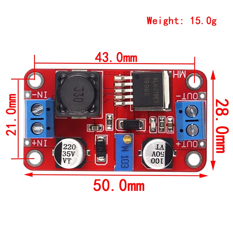 5A DC-DC Step Up Power Module Boost Volt Converter 3.3V-35V To 5V 6V 9V 12V 24V XL6019