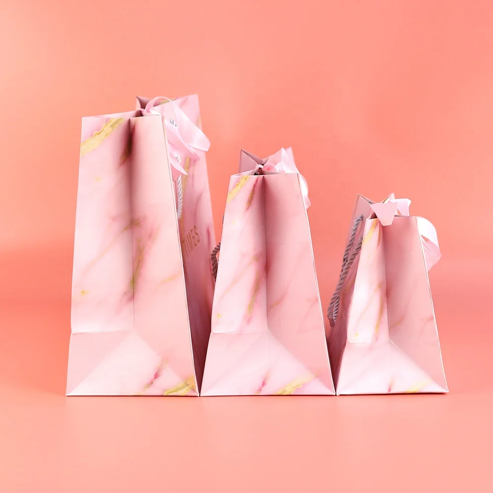 500 قطعة/الوحدة بالجملة مخصص مطبوعة شعارك الخاص مجوهرات الملابس التعبئة والتغليف حقيبة هدية التسوق ورقة حقيبة مع مقبض الشريط #3