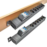 PDU power strip network cabinet rack C14 port connection1-8AC  EU socket 16A air switch with surge protection wireless socket