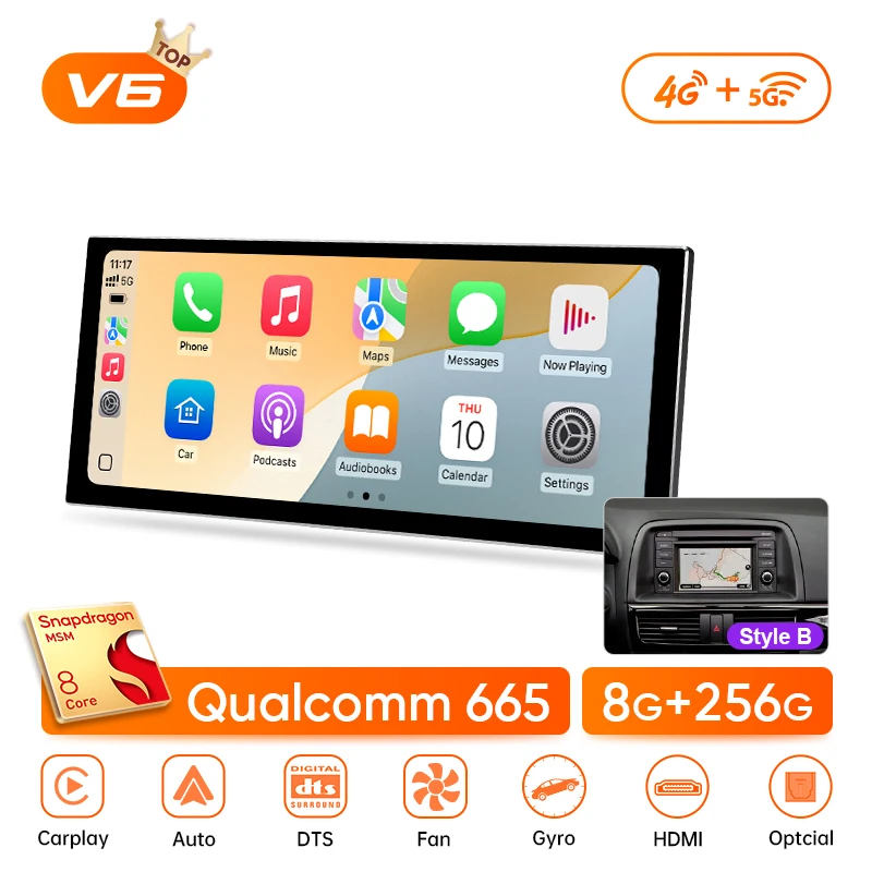 Ainavi 12.3 inch Auto Multimedia Voor Mazda CX-5 2013 2015 Draadloze Carplay Android Auto 4G Audio Autoradio HDMI