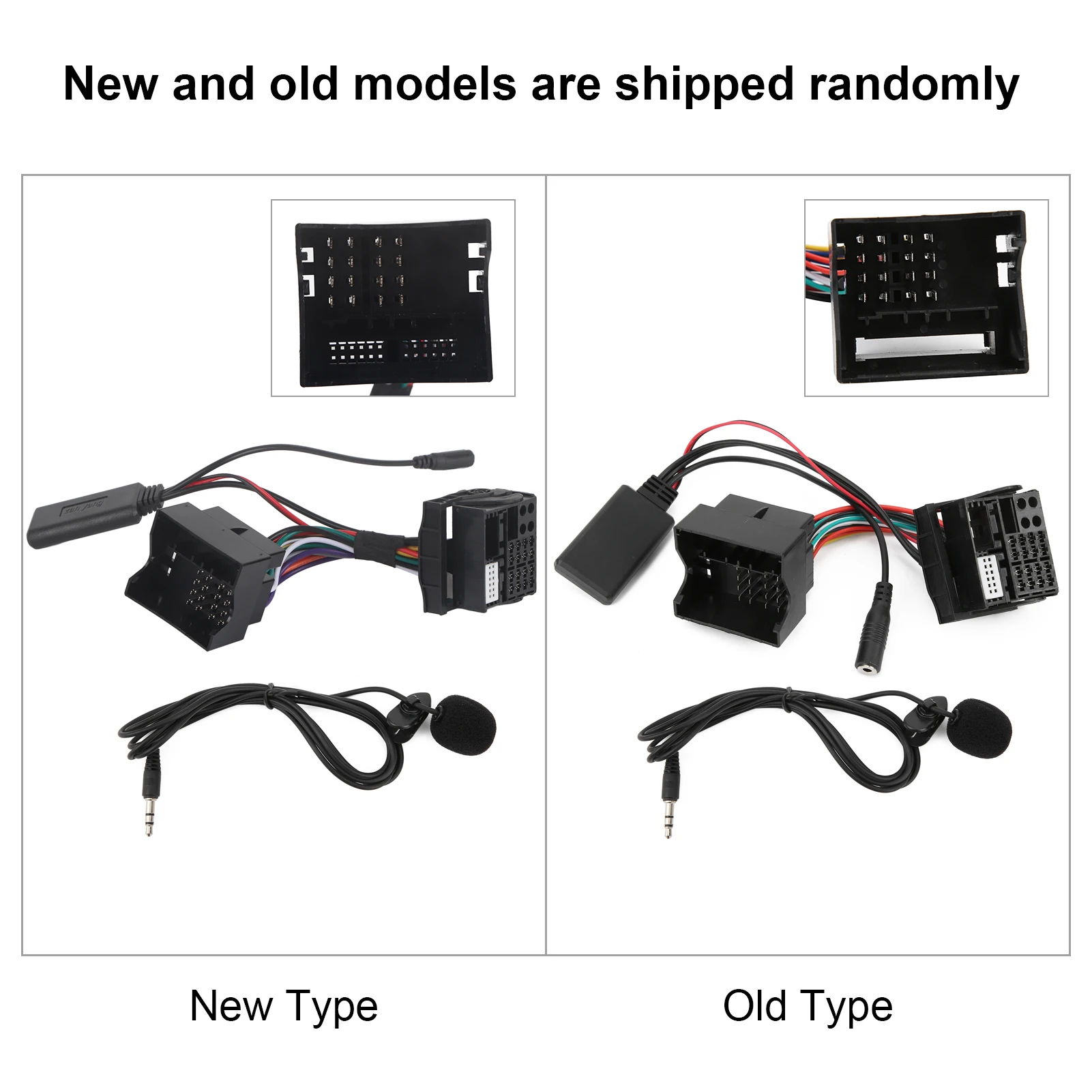 Microphone Adapter Bluetooth 5.0 150cm Cable Replacement for 310 RCD RNS315 RNS510 Auto Audio Auxiliary Music Call Adapter