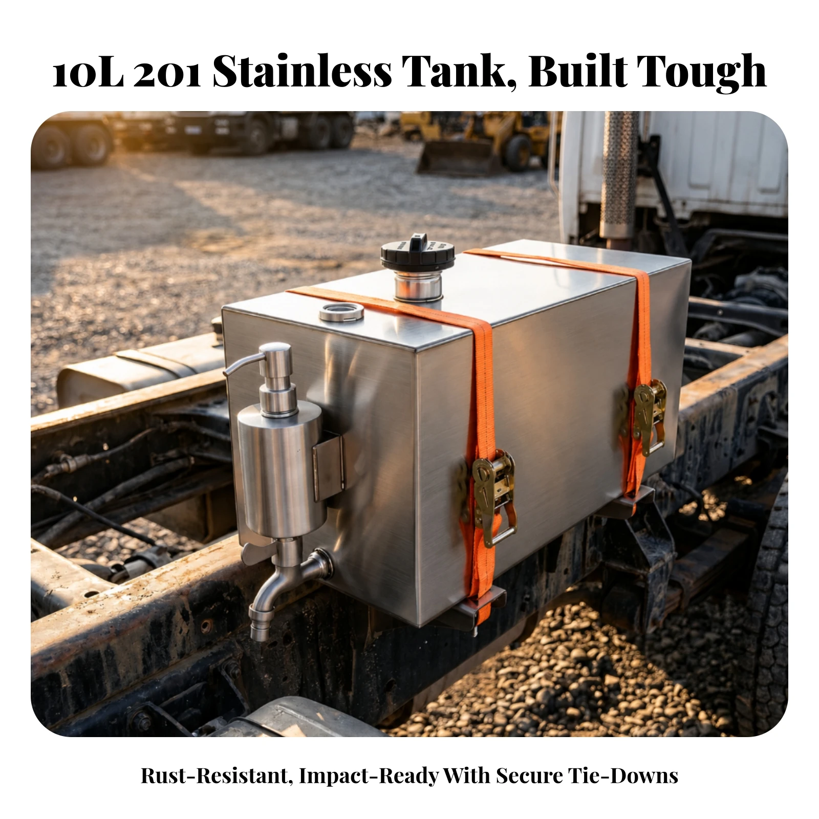 Hand-Washing Water Tank with Dispenser Easy Mount Stainless Steel Water Tank with Faucet Quick Installation Heavy-Duty