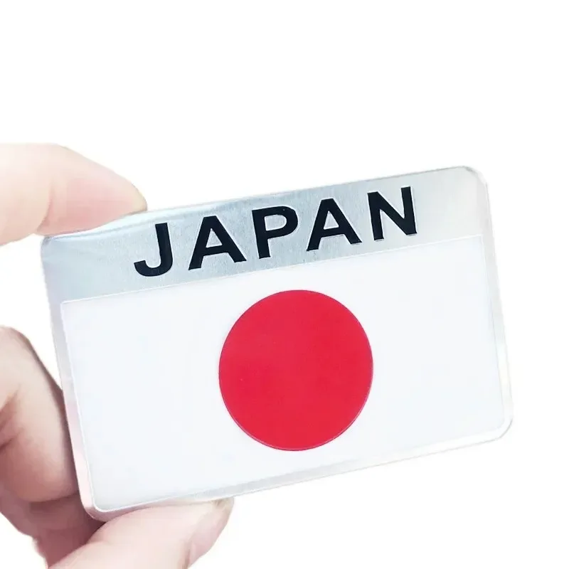 3D Aluminum Car Japan Japanese National Flag Map Emblem Sticker For Toyota Honda Auto Fender Side Rear Trunk Decal Badge Styling