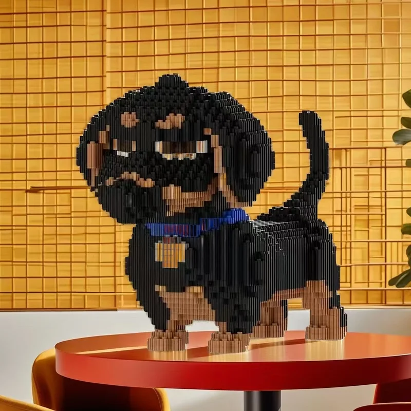 3685-Piece Building Block Set, Cute Animal Dachshund, Pet Dog, Holiday Gift, Room Decoration for Christmas, Halloween Gift