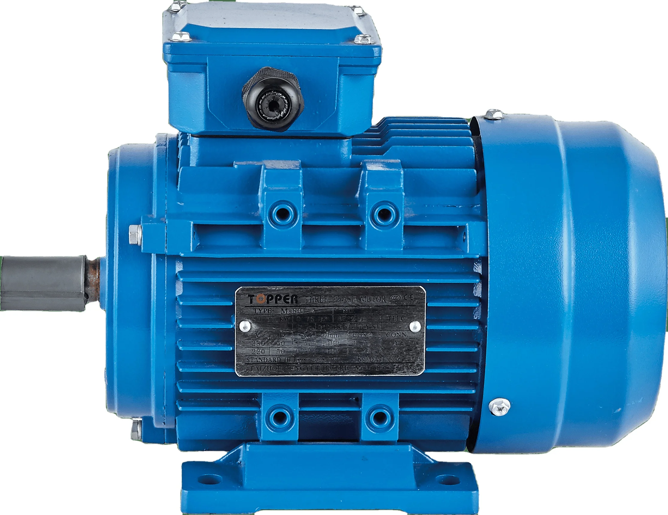 

Topper 380V 50Hz MS Three Phase Asynchronous Electric Induction Motor for Agriculture Machines 0.18kw 6poles