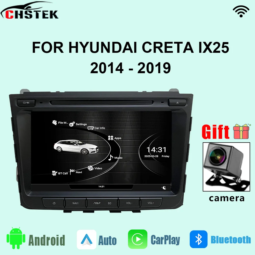 

Guide Renew Car For Hyundai Creta IX25 2014-2019 GPS WIFI Head Unit Handsfree Swap Wireless Carplay Vedio Media Stereo Upgrade