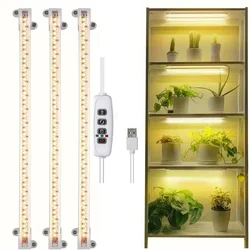 Lampe horticole de croissance LED, USB, intensité variable, avec minuterie, éclairage pour culture hydroponique complète des plantes