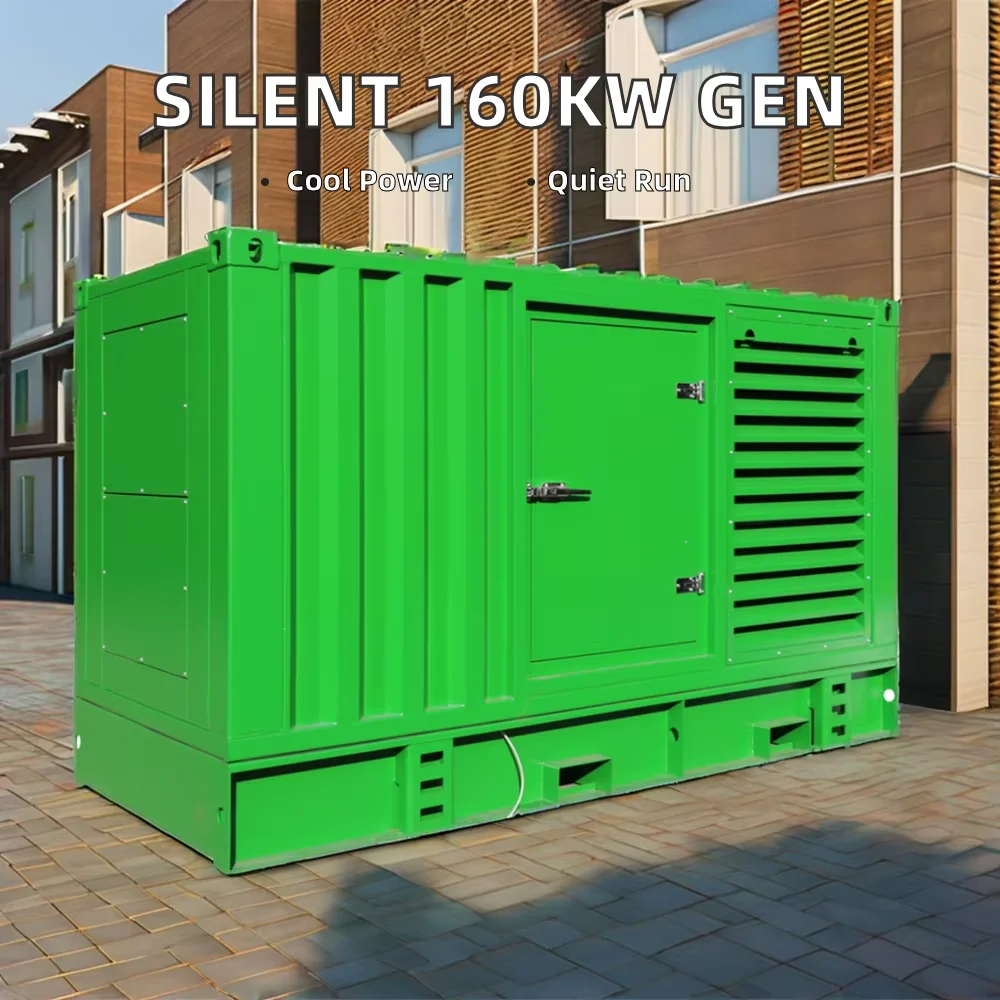 ذكي ATS التحكم 200kVA مولد الديزل 160kw 50kw 75kw 80kw محطة توليد الطاقة الصامتة نوع المولد 230 فولت الجهد المقنن