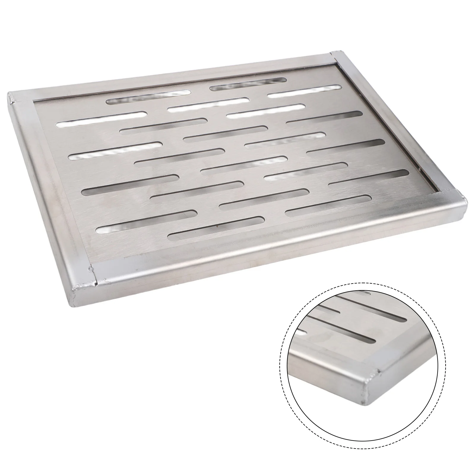 

Stainless steel invisible manhole cover and drainage ditch cover plate 201 grade with multi hole design for efficient water flow