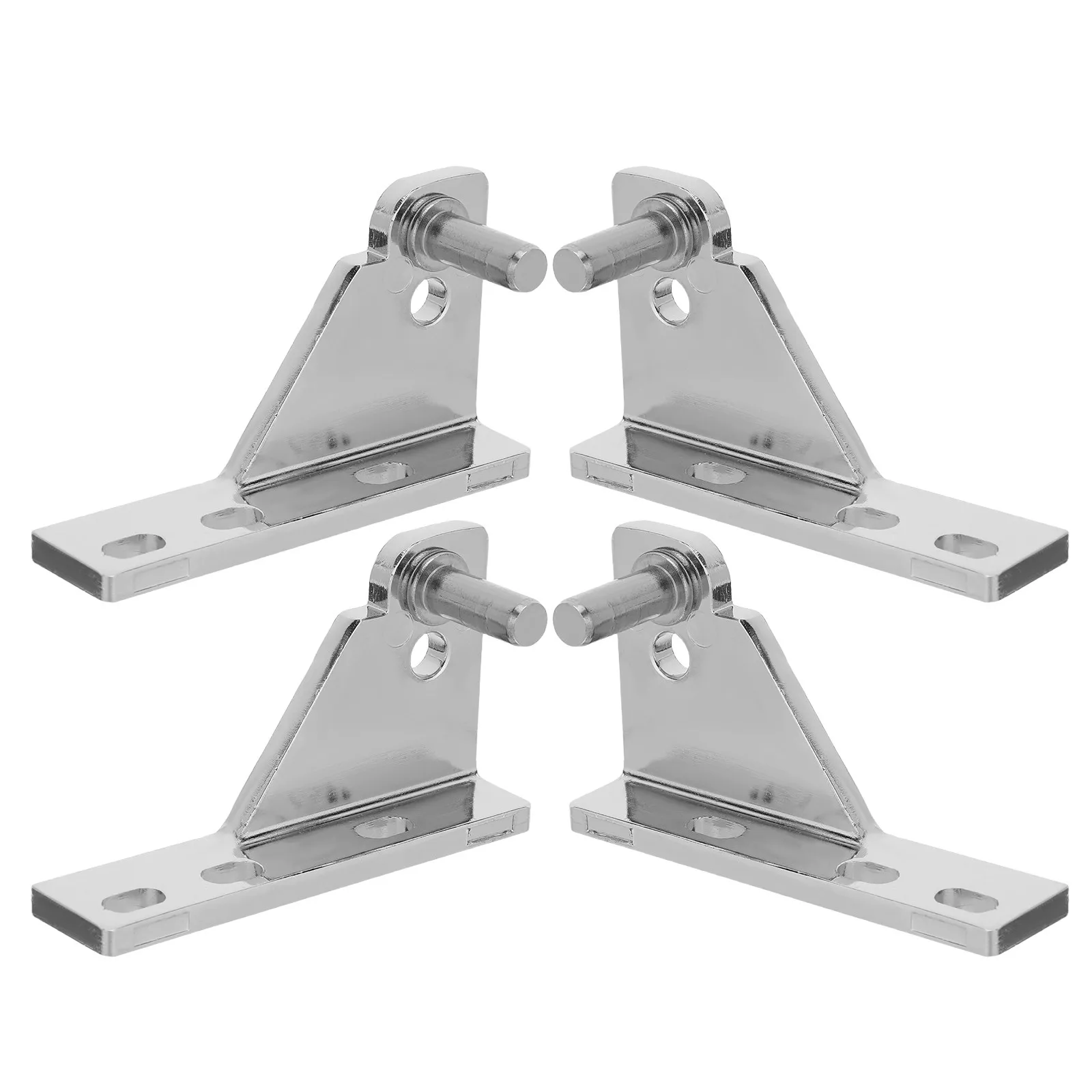 4 Pcs Freezer Commercial Kitchen Hinge Fridge Accessory Cooler Hinges Replacement Parts Door Silver Chest Universal Pivot