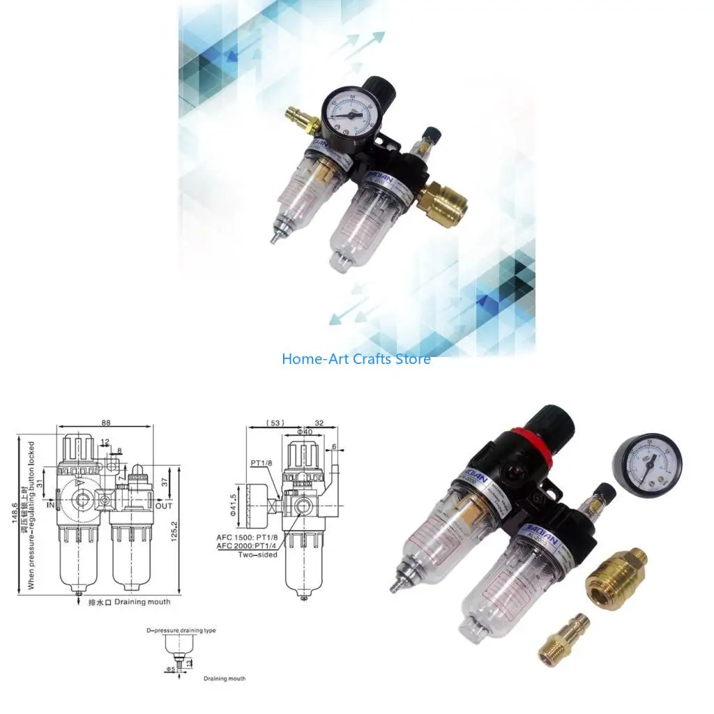 Y3NA Air Filter Pressure Regulator Water Separator Oil Separator Maintenance Unit WaterOil Separator Compressed Air Regulator